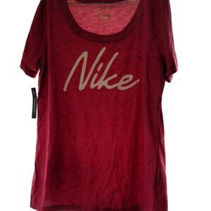Nike Dri-Fit Short Sleeve Graphic T-Shirt Heathered Red Medium